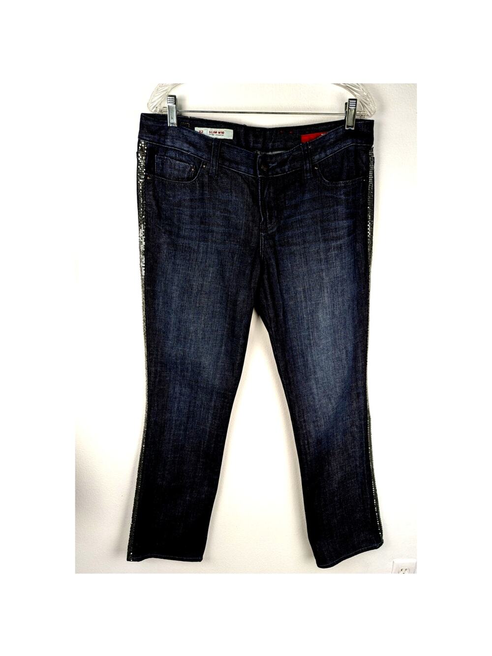 Express X2 low rise straight wmns jeans sz 12 Retro W37"Rise 8.5 Hips44